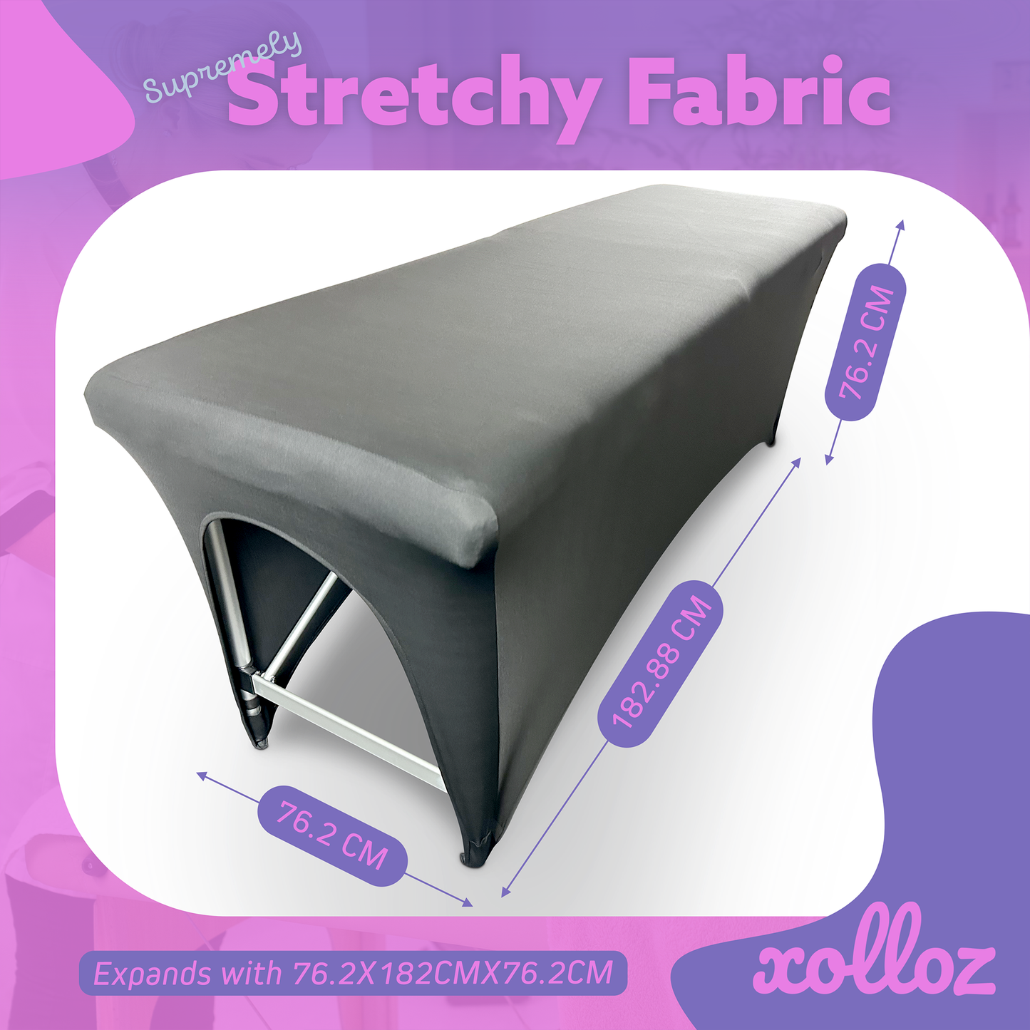 XOLLOZ Spa Bed Cover for Lash Extension Bed Cover - Excellent for a Lash Table or Massage Bed