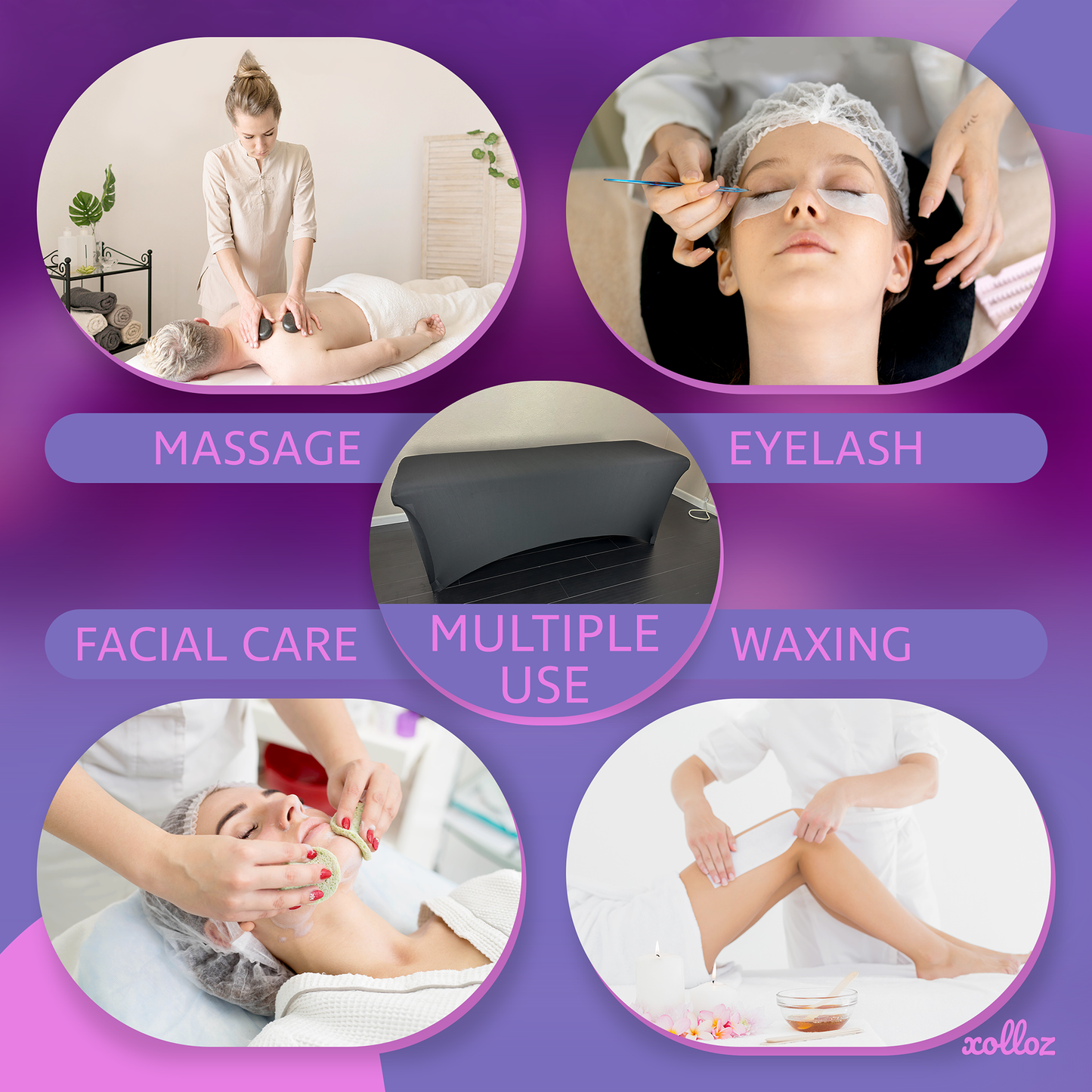 XOLLOZ Spa Bed Cover for Lash Extension Bed Cover - Excellent for a Lash Table or Massage Bed