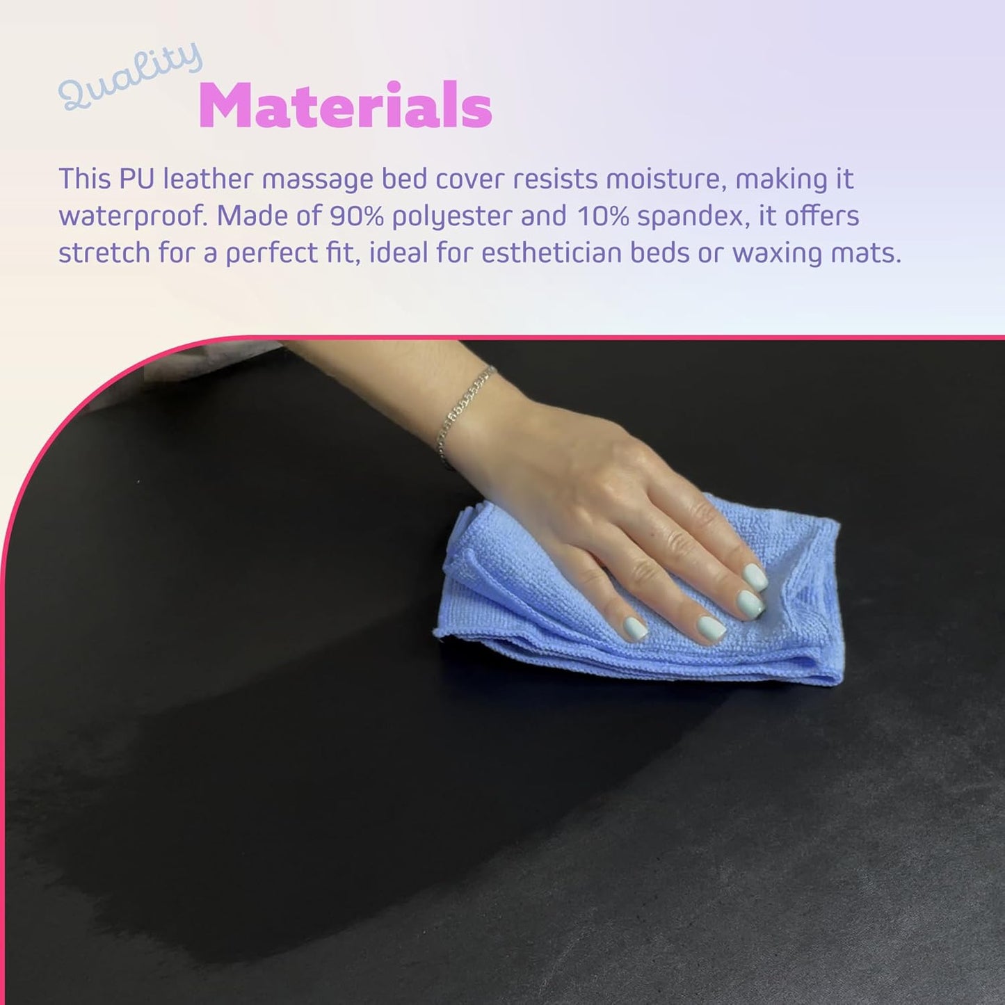 Wipeable Artificial Leather Bed Cover For Eyelash Extension