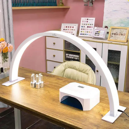 Half-Moon Nail Desk Lamp for Professionals - 3360 Lumen
