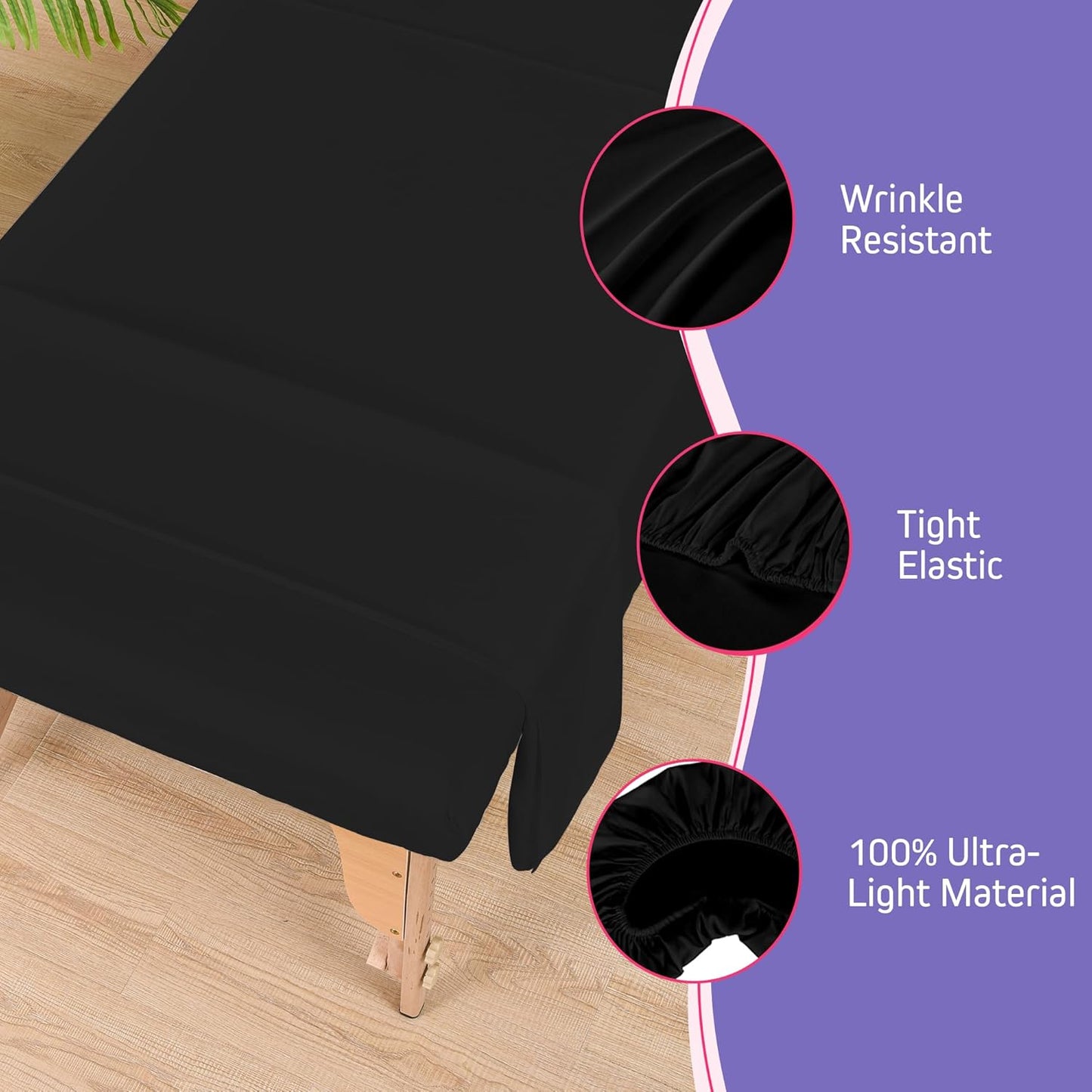 Massage Sheets 4 Set Bundle - 120GSM Double Brushed Premium Microfiber