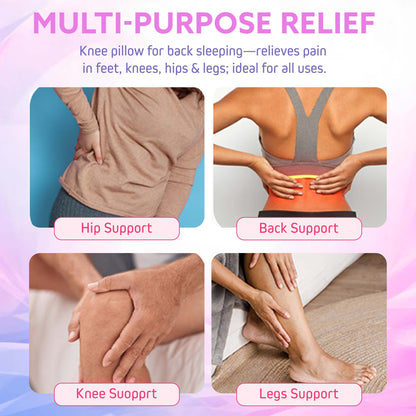 XOLLOZ Premium Memory Foam Knee Pillow for Back Sleepers – Leg Support Wedge, Bolster Pillow for Under Leg & Back Pain Relief – Ideal for Home & Salon (white)