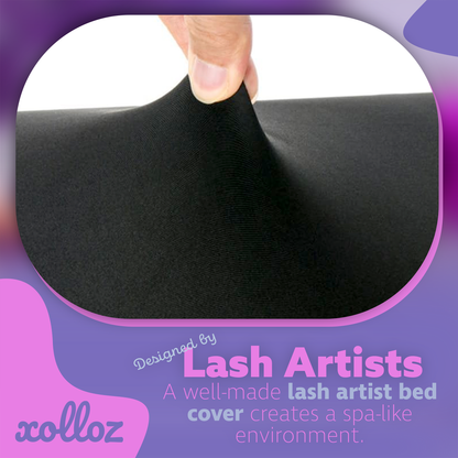 XOLLOZ Lash Bed Cover – Spandex Table Covers 6ft, Stretch Table Cloths for 6 Ft Tables, Massage Bed Cover, 6ft Table Cover Fitted, Perfect for Lash Extension Bed, Massage Table, and Spa Use
