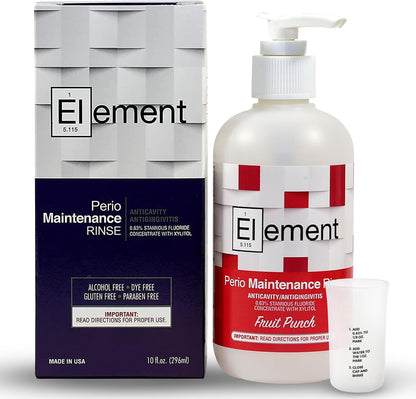 Stannous Fluoride Mouthwash - 10 Fl. Oz. 0.63% Antimicrobial Perio Rinse - Alcohol Free, Dye Free, Paraben Free - Refreshing