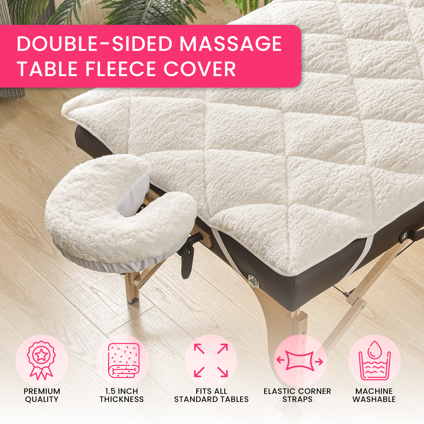 Double-Sided Fleece Massage Table Cover