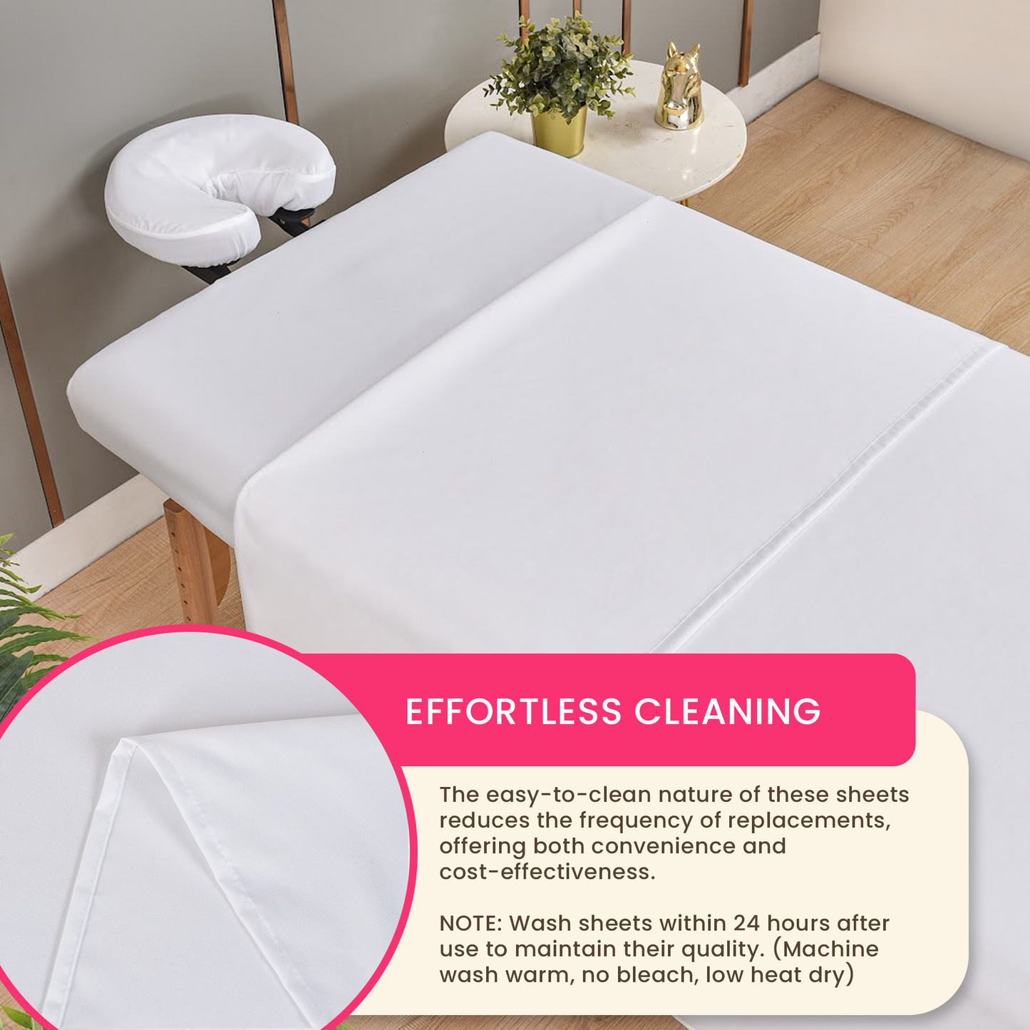 Massage Sheets 4 Set Bundle - 120GSM Double Brushed Premium Microfiber