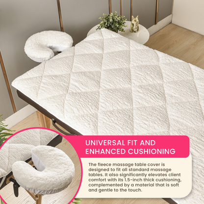 Double-Sided Fleece Massage Table Cover