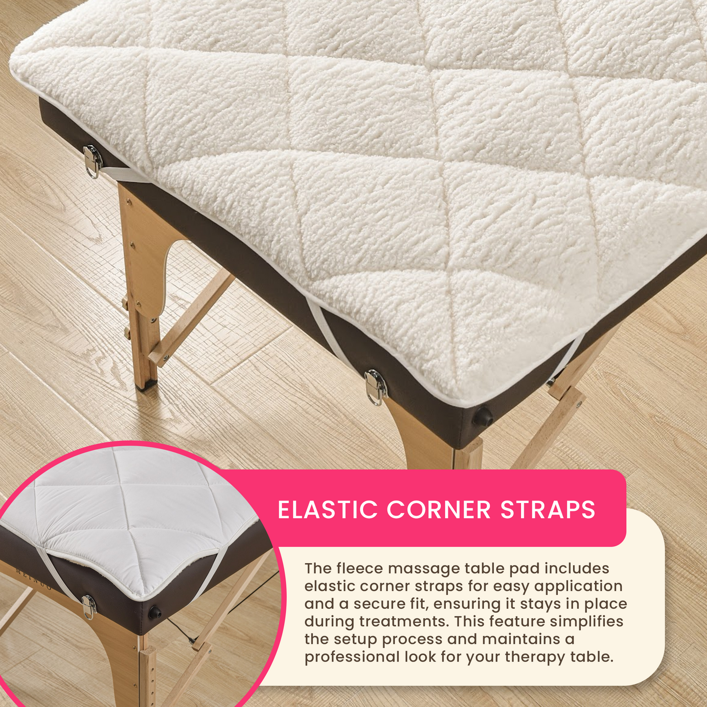 Double-Sided Fleece Massage Table Cover